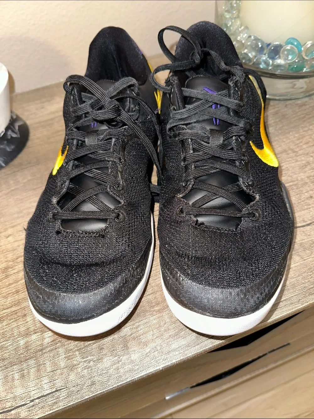 Kobe Nike Men’s Black & Gold Athletic Sneakers